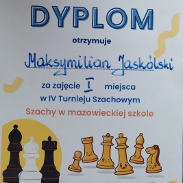 Sukces Maksymiliana na turnieju szachowym